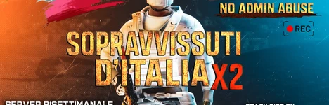 SOPRAVVISSUTI DITALIA 2X MENSILE JUST WIPED Rust баннер сервера