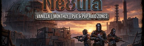 Bannière du serveur [EU] Ne8ula WLAN | 2x Vanilla | Monthly Wipe PVE PVP Zones Rust