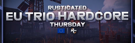 Banner serveru Rusticated.com - EU Hardcore Trio | Thursday Wipes Rust