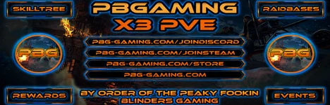 Bannière du serveur PBGaming x3 PvE Rust