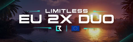 EU Limitless 2x Solo/Duo|No BP Wipes|Team BPs|Noob Friendly|x2 Rust server banner