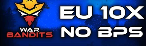 WARBANDITS.GG EU 10X No BPs Loot++|PvP|MyMini|Shop|Noob Friendl Rust server banner