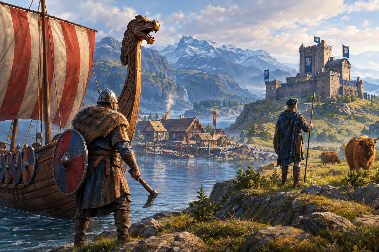 The Vikings and Scots are the two new civilizations announced for Age of Empires IV: Raiders of the North.